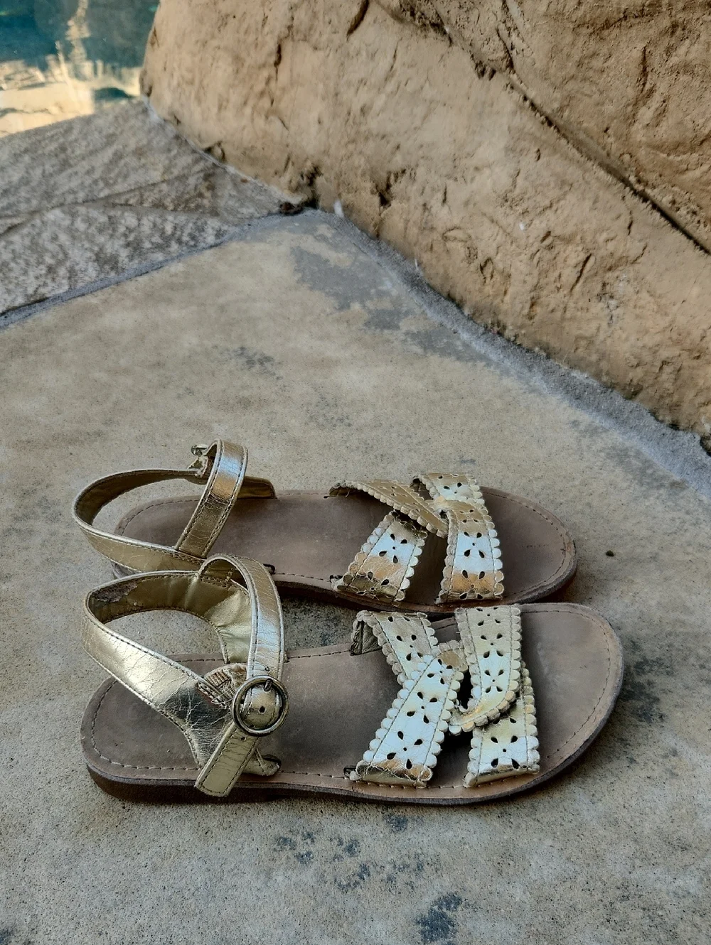 Gymboree gold sandals